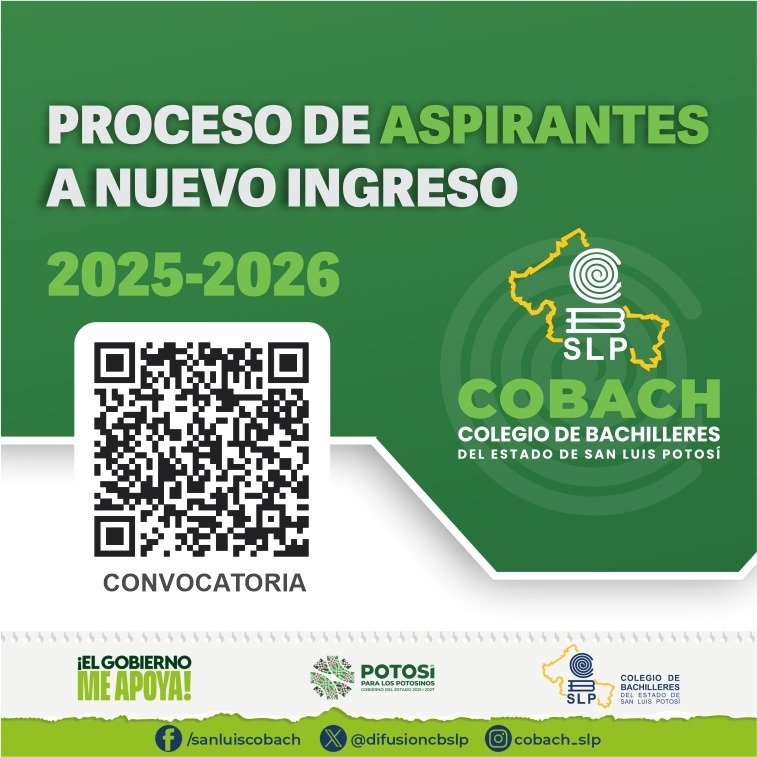  ¡Proceso de aspirantes nuevo ingreso a COBACH SLP...